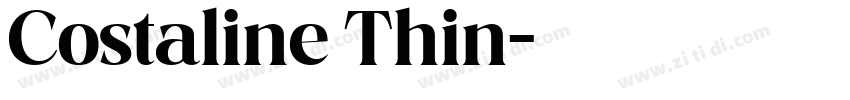 Costaline Thin字体转换